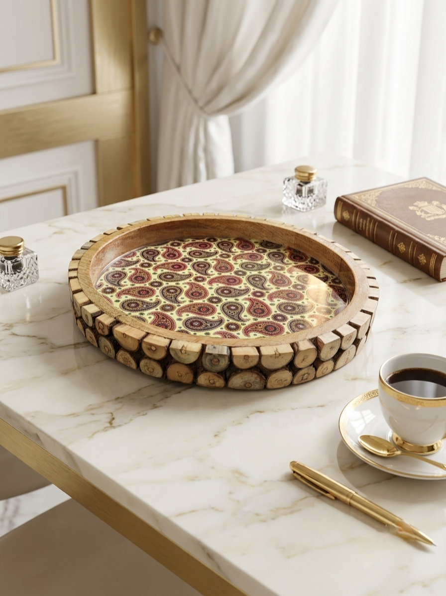 Handmade Wooden Decorative Tray